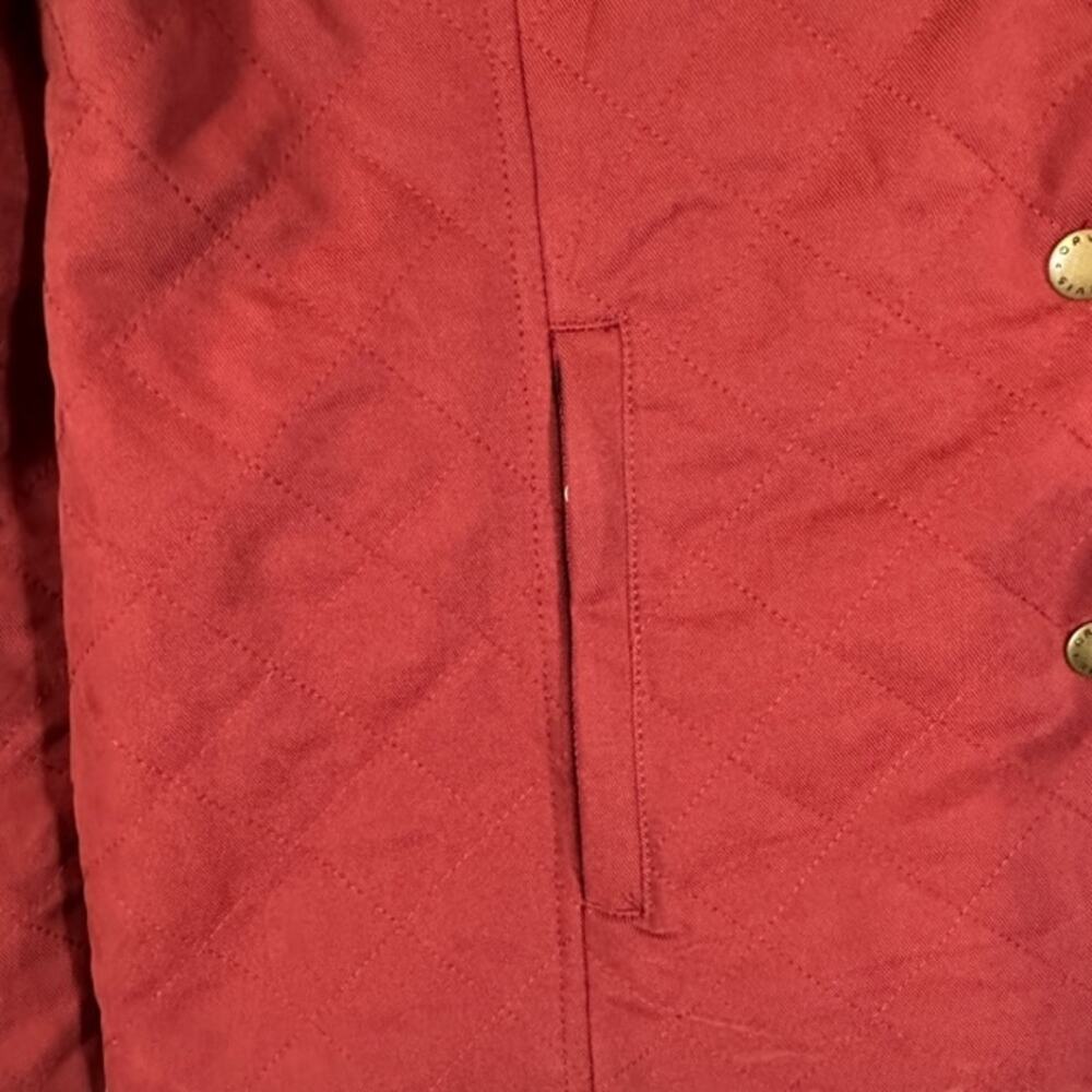 Orvis Maroon Collared Button Front Lightweight Fa… - image 5